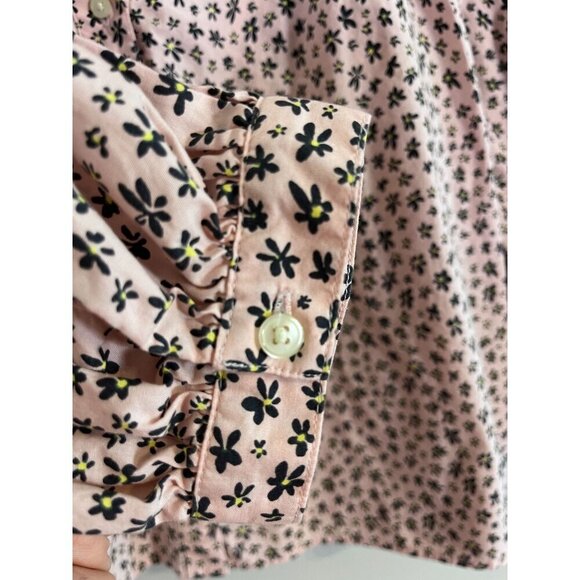 Levi's Top Women M Pink Floral Summer Y2K Boho Western 80s Retro Office Cowgirl - Picture 6 of 11